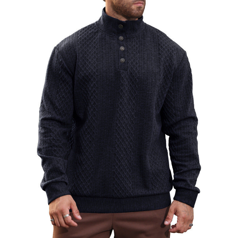 Men’s Textured Quarter-Zip Knit Sweater