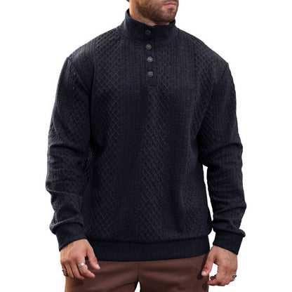 Men’s Textured Quarter-Zip Knit Sweater