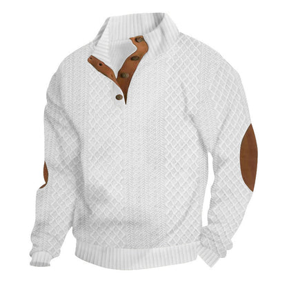 Men’s Textured Quarter-Zip Knit Sweater