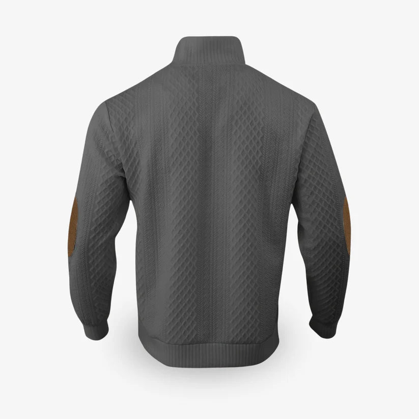 Men’s Textured Quarter-Zip Knit Sweater