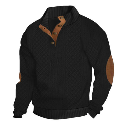 Men’s Textured Quarter-Zip Knit Sweater