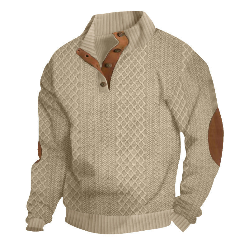 Men’s Textured Quarter-Zip Knit Sweater