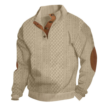 Men’s Textured Quarter-Zip Knit Sweater