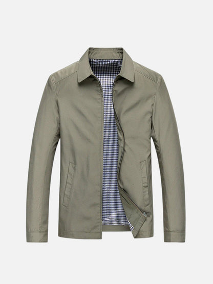 Tarquin | Men's Jacket Lightweight Smart-Casual Zip Clean Transitional Warm-Weather Layering Versatile Everyday Autumn and Winter