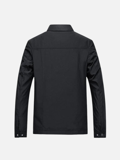 Tarquin | Men's Jacket Lightweight Smart-Casual Zip Clean Transitional Warm-Weather Layering Versatile Everyday Autumn and Winter