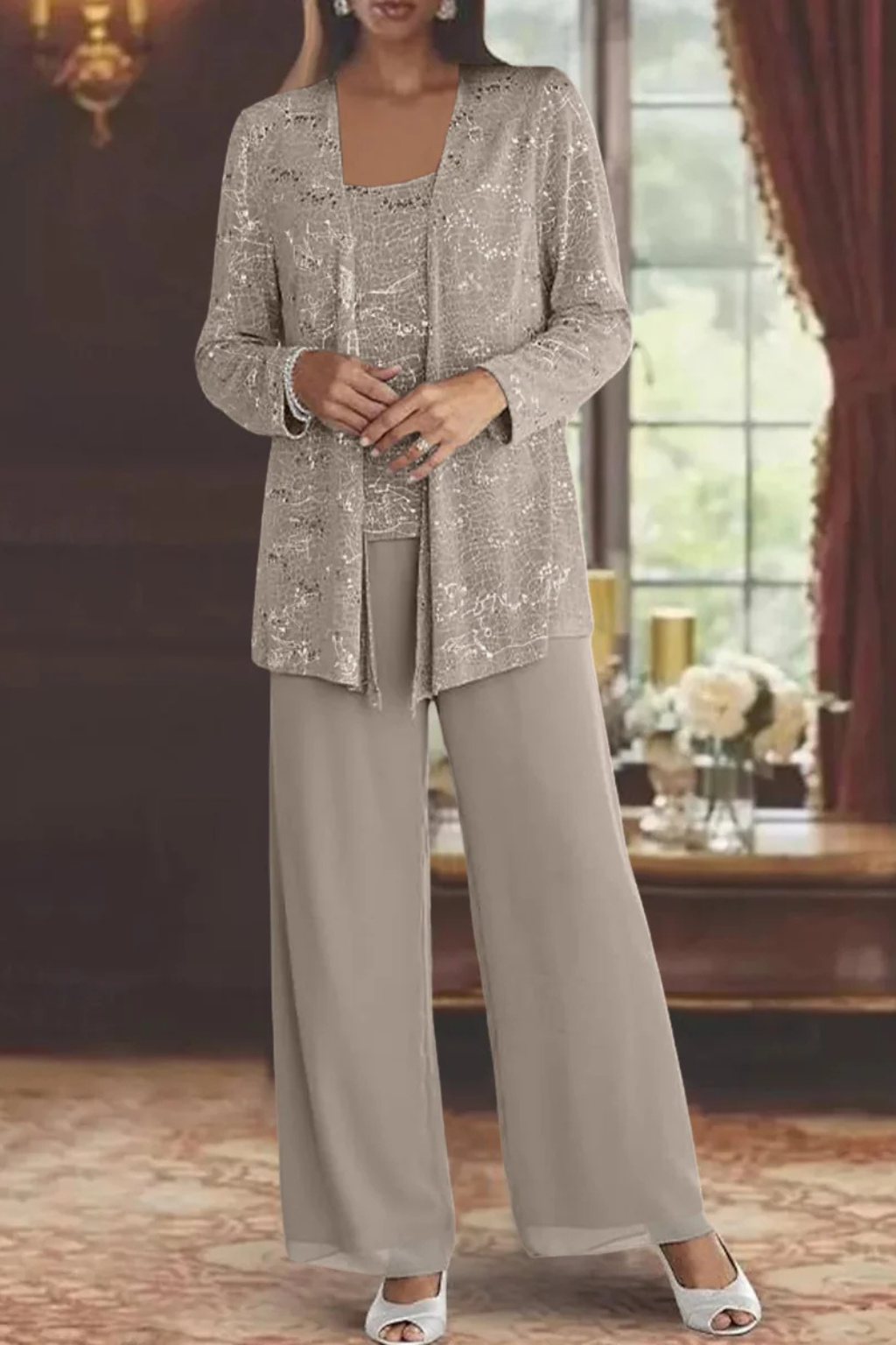 Jada | Women's Three-Piece Set Flowing Evening Coordinated Elegant Occasion Party Feminine Statement Refined Chic Glamorous
