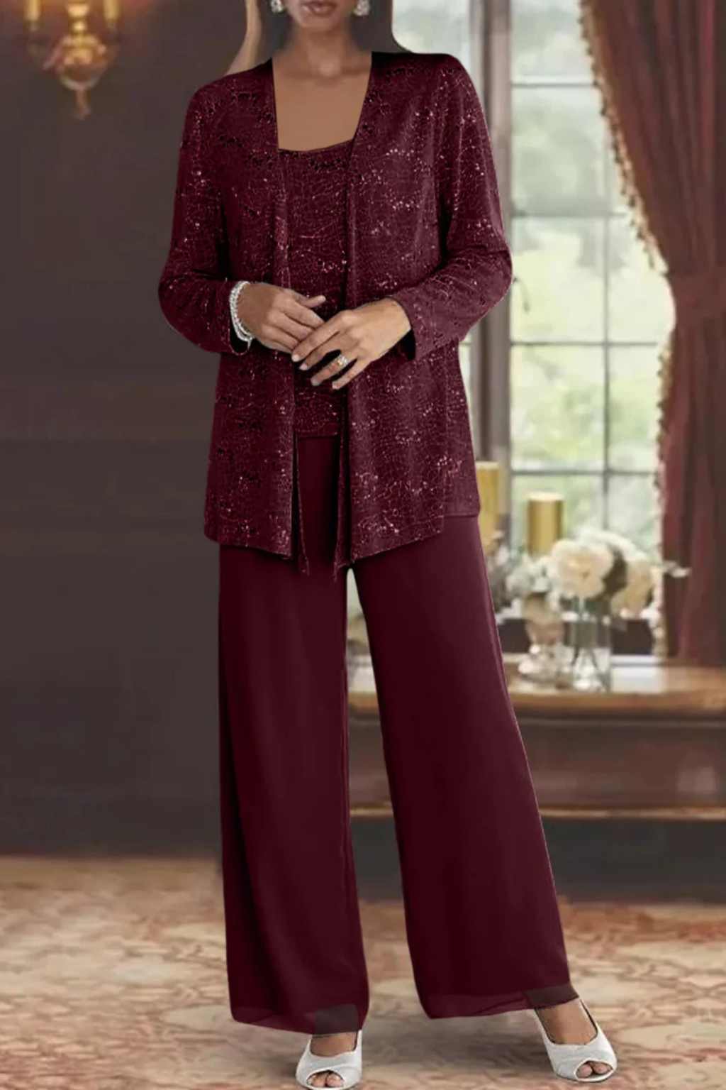 Jada | Women's Three-Piece Set Flowing Evening Coordinated Elegant Occasion Party Feminine Statement Refined Chic Glamorous