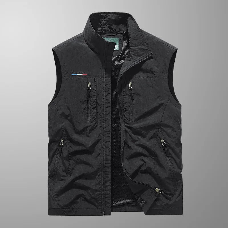 Murphy | Men's Gilet Full Zip Stand Collar Sleeveless Warm Padded Layering Casual Everyday Outdoor Versatile Comfort Modern Autumn