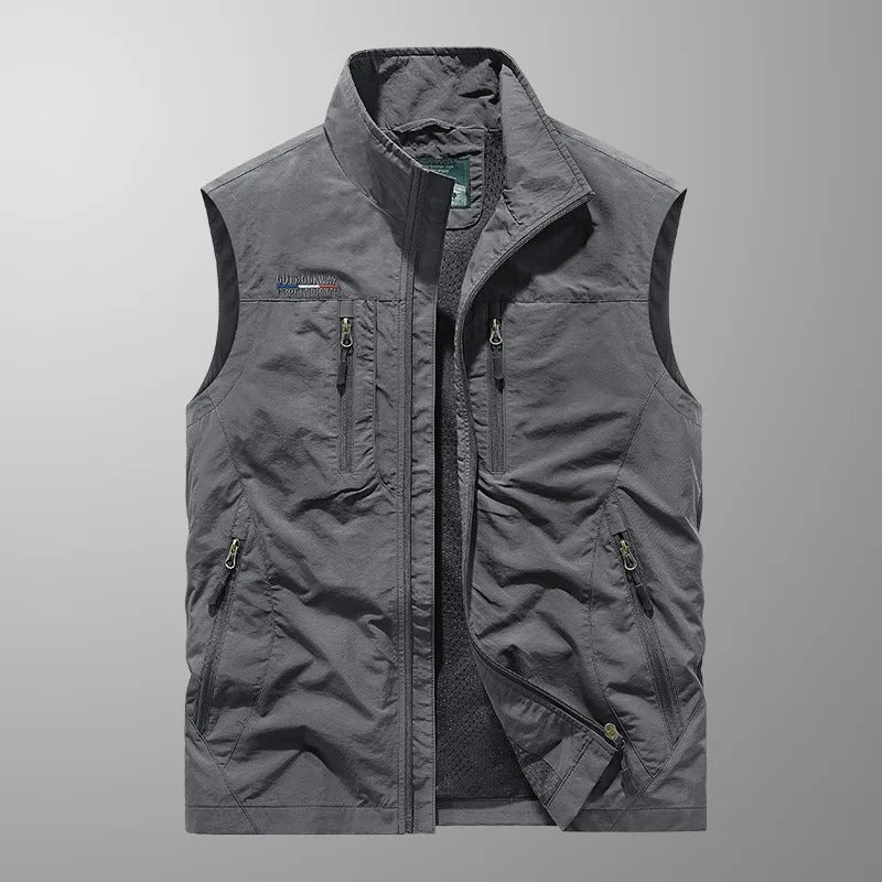 Murphy | Men's Gilet Full Zip Stand Collar Sleeveless Warm Padded Layering Casual Everyday Outdoor Versatile Comfort Modern Autumn