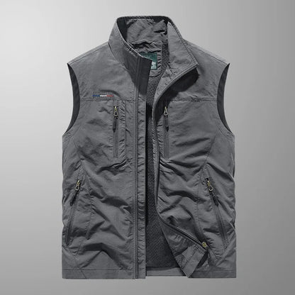 Murphy | Men's Gilet Full Zip Stand Collar Sleeveless Warm Padded Layering Casual Everyday Outdoor Versatile Comfort Modern Autumn