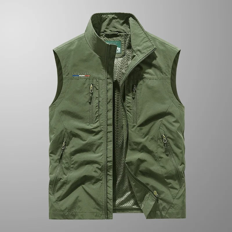 Murphy | Men's Gilet Full Zip Stand Collar Sleeveless Warm Padded Layering Casual Everyday Outdoor Versatile Comfort Modern Autumn