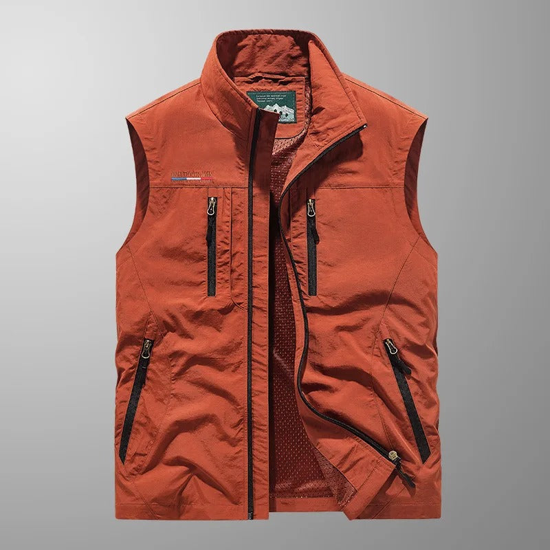 Murphy | Men's Gilet Full Zip Stand Collar Sleeveless Warm Padded Layering Casual Everyday Outdoor Versatile Comfort Modern Autumn