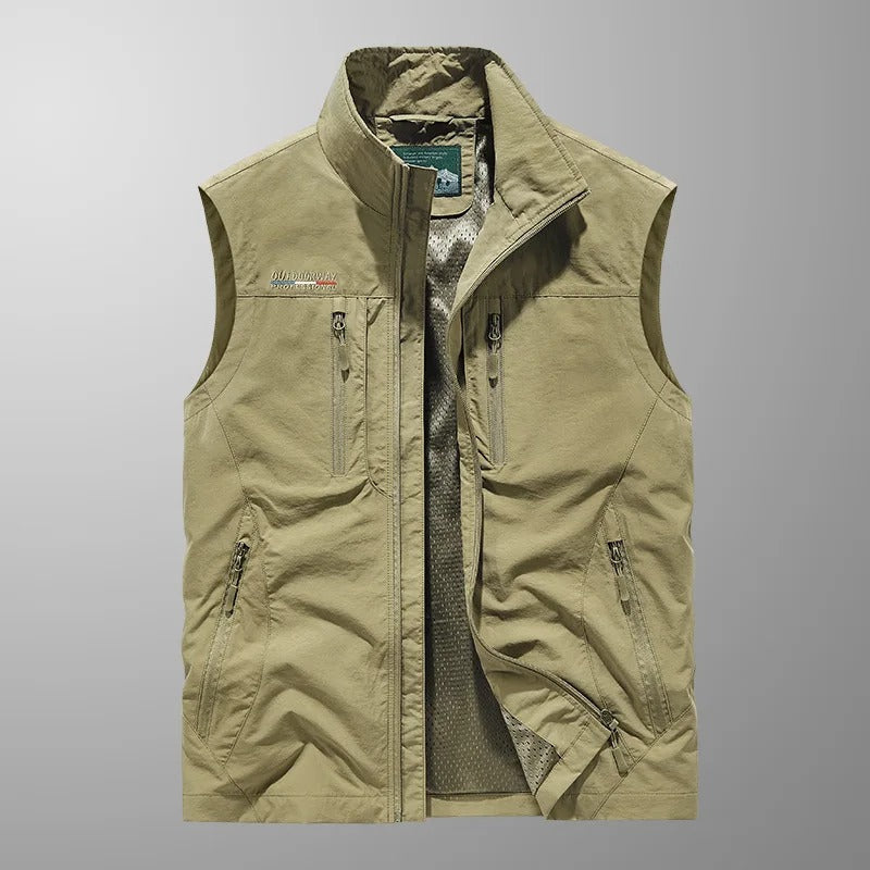 Murphy | Men's Gilet Full Zip Stand Collar Sleeveless Warm Padded Layering Casual Everyday Outdoor Versatile Comfort Modern Autumn