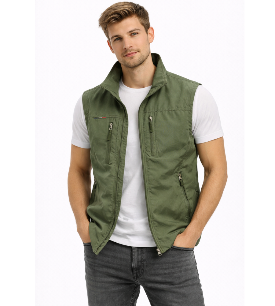 Murphy | Men's Gilet Full Zip Stand Collar Sleeveless Warm Padded Layering Casual Everyday Outdoor Versatile Comfort Modern Autumn