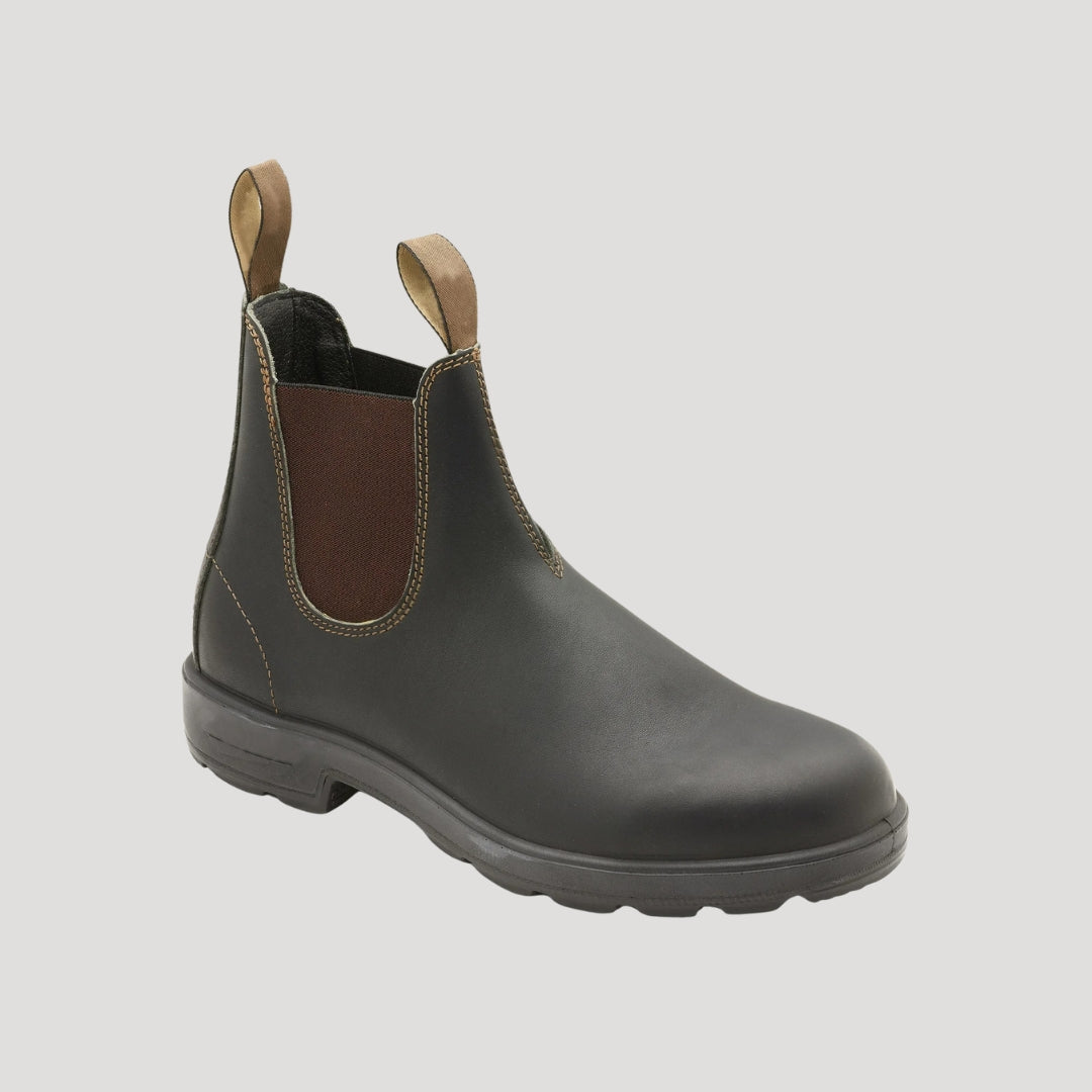Chester | Men's Chelsea Boots Leather Look Elastic Gusset Pull-On Cushioned Smart Casual Everyday Autumn Winter Versatile Refined
