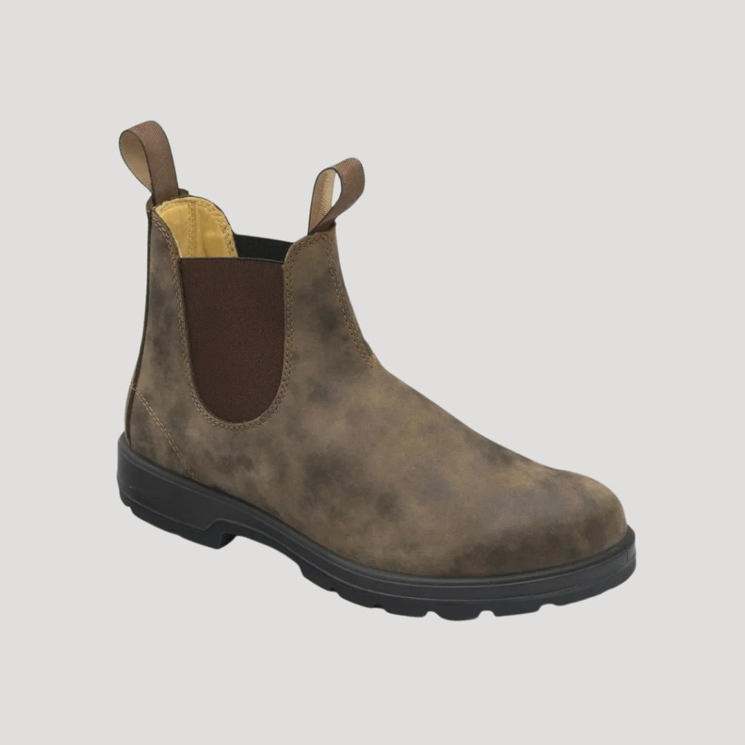 Chester | Men's Chelsea Boots Leather Look Elastic Gusset Pull-On Cushioned Smart Casual Everyday Autumn Winter Versatile Refined