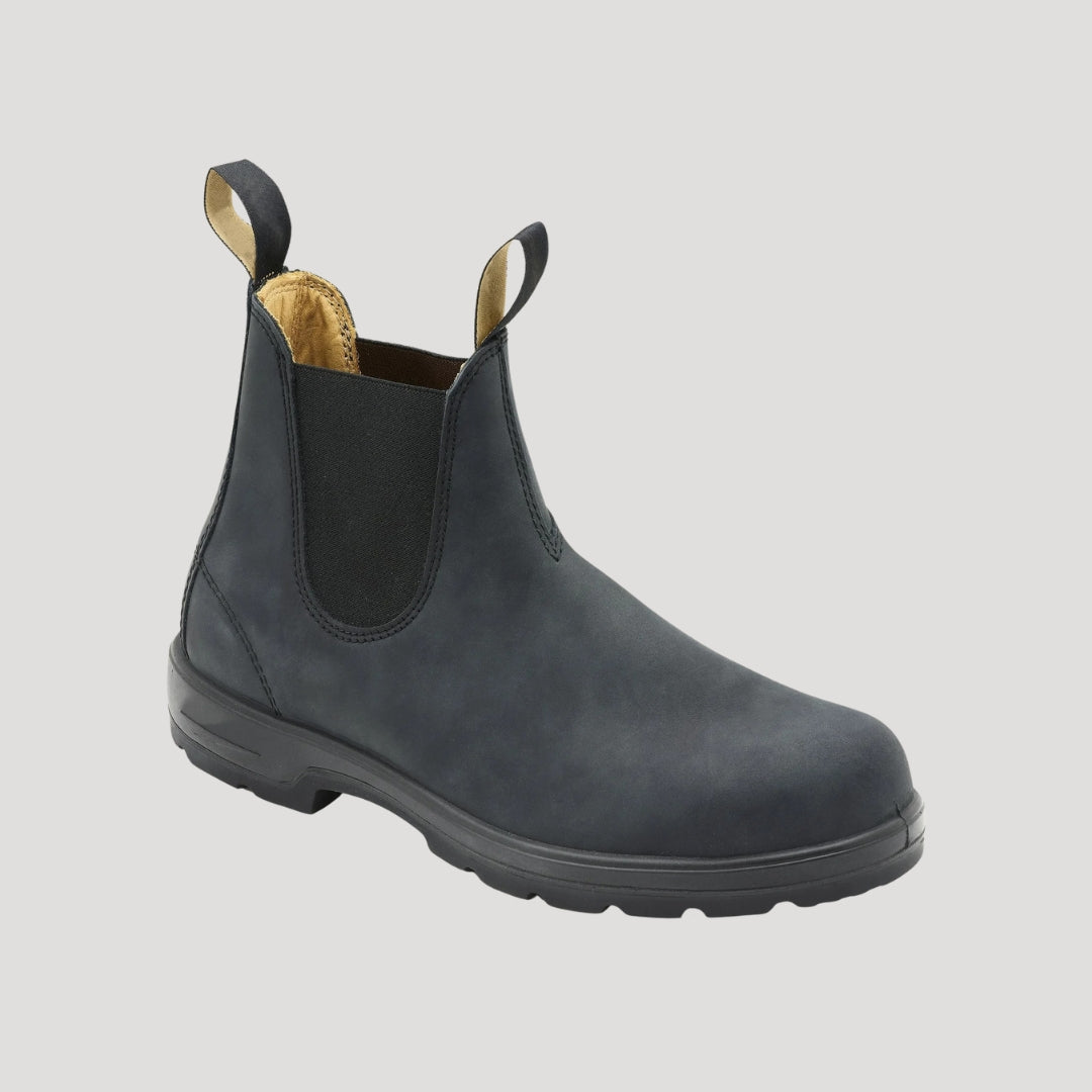 Chester | Men's Chelsea Boots Leather Look Elastic Gusset Pull-On Cushioned Smart Casual Everyday Autumn Winter Versatile Refined