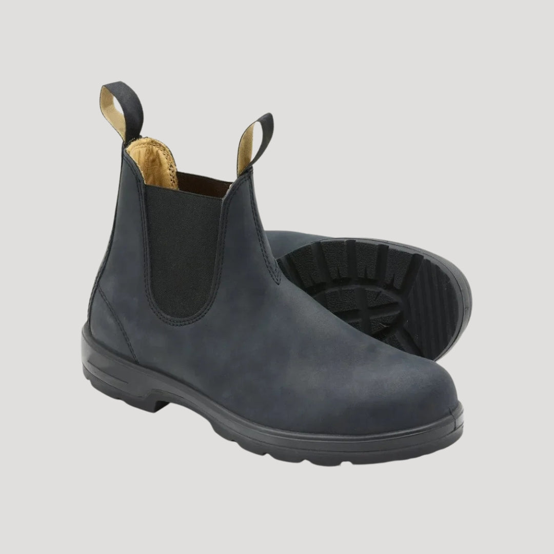 Chester | Men's Chelsea Boots Leather Look Elastic Gusset Pull-On Cushioned Smart Casual Everyday Autumn Winter Versatile Refined