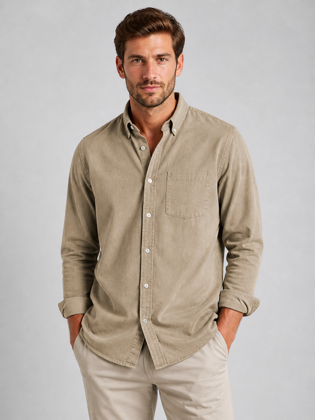 Dexter | Men's Shirt Casual Button Down Tailored Relaxed Breathable Smart Casual Everyday Winter Versatile Clean Comfort Cool