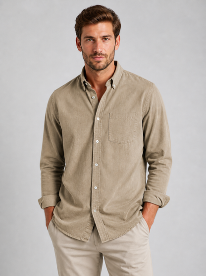 Dexter | Men's Shirt Casual Button Down Tailored Relaxed Breathable Smart Casual Everyday Winter Versatile Clean Comfort Cool