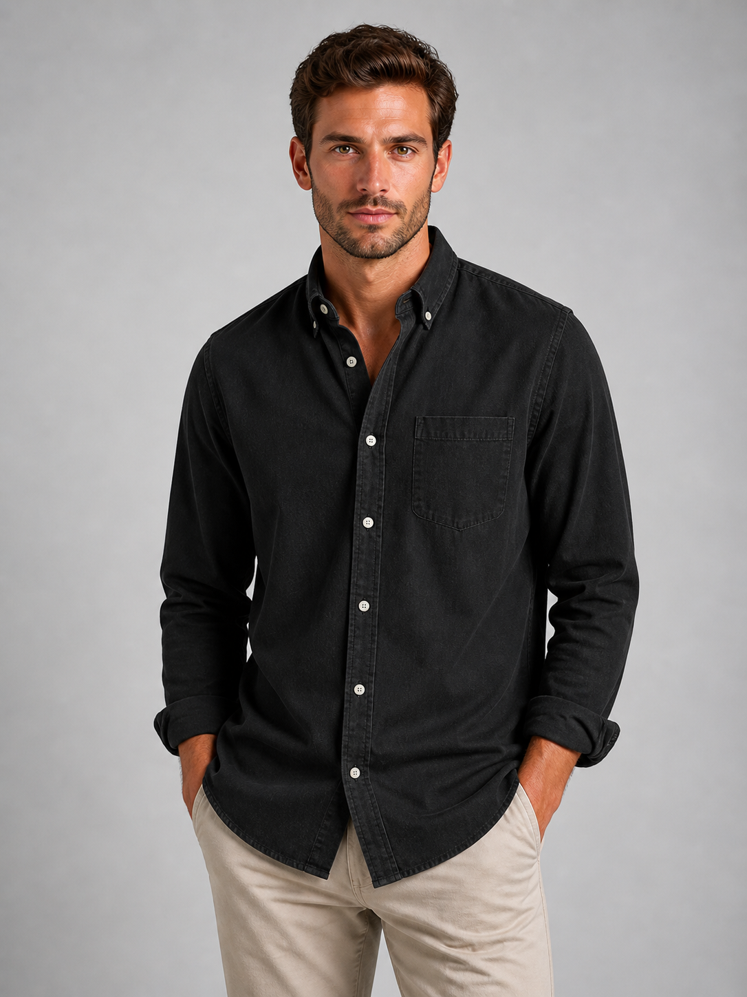 Dexter | Men's Shirt Casual Button Down Tailored Relaxed Breathable Smart Casual Everyday Winter Versatile Clean Comfort Cool