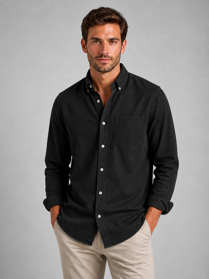 Dexter | Men's Shirt Casual Button Down Tailored Relaxed Breathable Smart Casual Everyday Winter Versatile Clean Comfort Cool