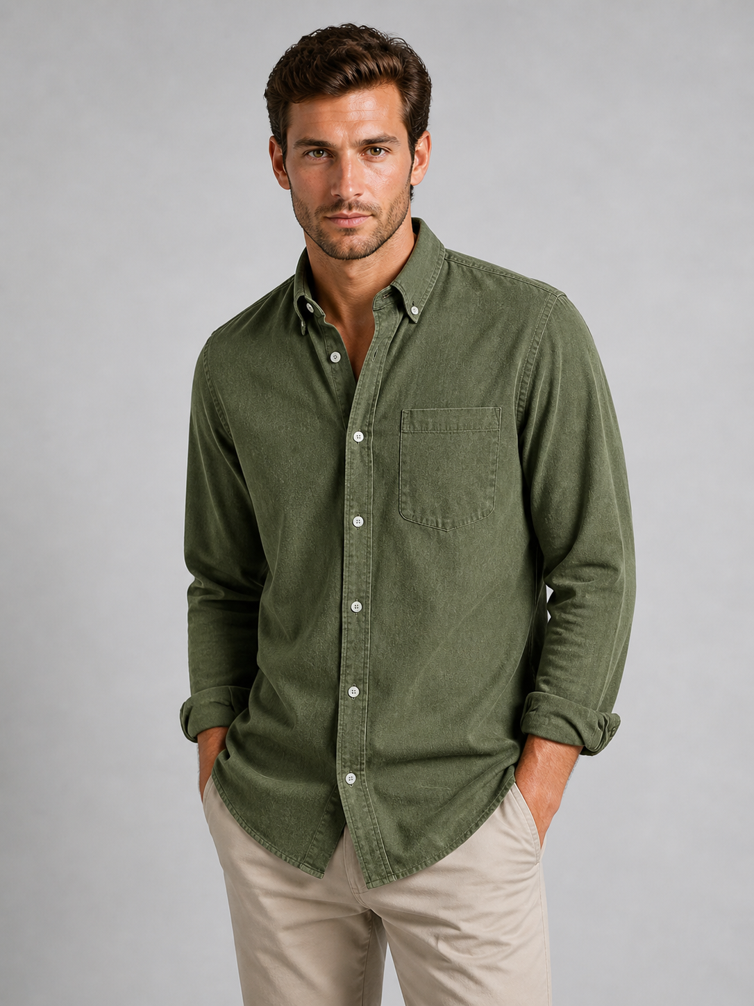 Dexter | Men's Shirt Casual Button Down Tailored Relaxed Breathable Smart Casual Everyday Winter Versatile Clean Comfort Cool