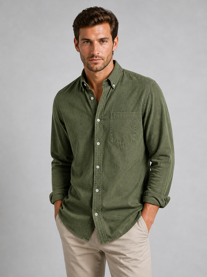 Dexter | Men's Shirt Casual Button Down Tailored Relaxed Breathable Smart Casual Everyday Winter Versatile Clean Comfort Cool