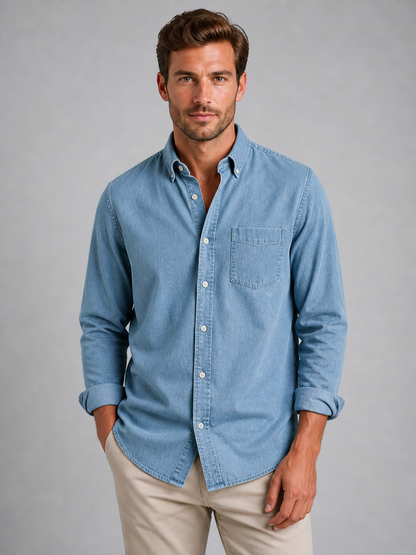 Dexter | Men's Shirt Casual Button Down Tailored Relaxed Breathable Smart Casual Everyday Winter Versatile Clean Comfort Cool