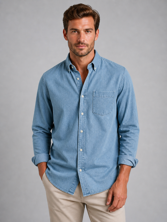 Dexter | Men's Shirt Casual Button Down Tailored Relaxed Breathable Smart Casual Everyday Winter Versatile Clean Comfort Cool