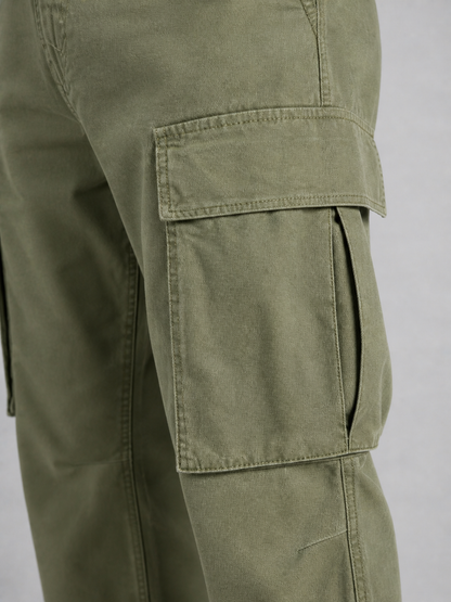 Quill | Men's Cargo Trousers Relaxed Fit Straight Leg Multi-Pocket Utility Casual Everyday Streetwear Comfort Versatile Durable