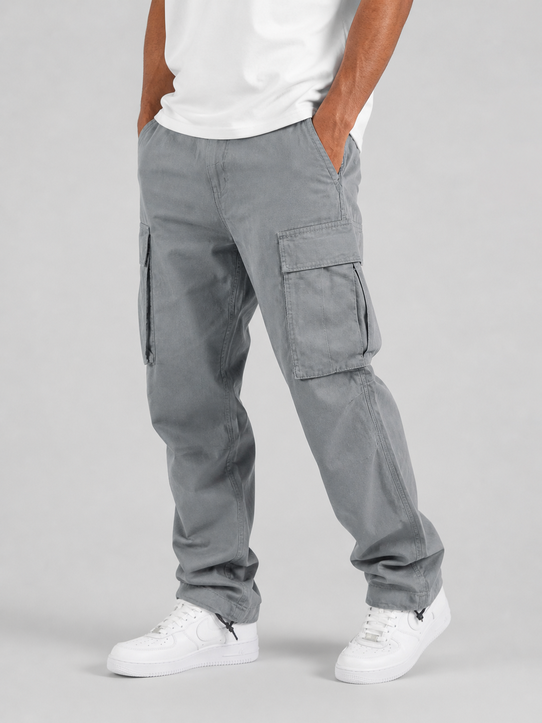 Quill | Men's Cargo Trousers Relaxed Fit Straight Leg Multi-Pocket Utility Casual Everyday Streetwear Comfort Versatile Durable