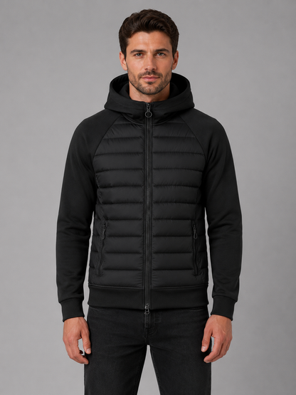 Ransom | Men's Jacket Hooded Quilted Lightweight Padded Warm Zip Contemporary Casual Everyday Autumn Winter Layering Versatile