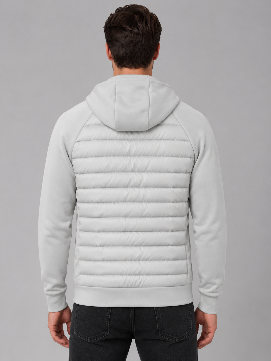 Ransom | Men's Jacket Hooded Quilted Lightweight Padded Warm Zip Contemporary Casual Everyday Autumn Winter Layering Versatile