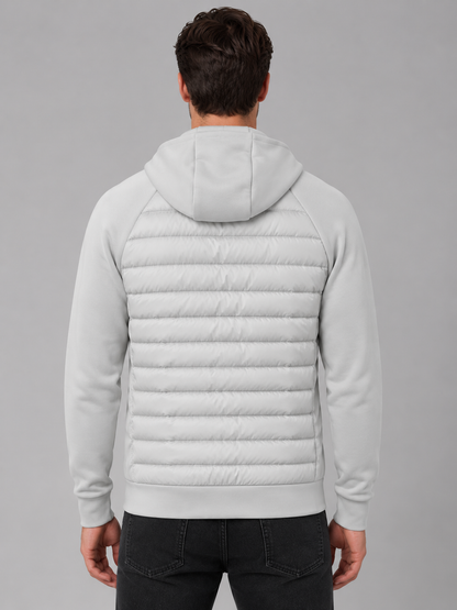 Ransom | Men's Jacket Hooded Quilted Lightweight Padded Warm Zip Contemporary Casual Everyday Autumn Winter Layering Versatile
