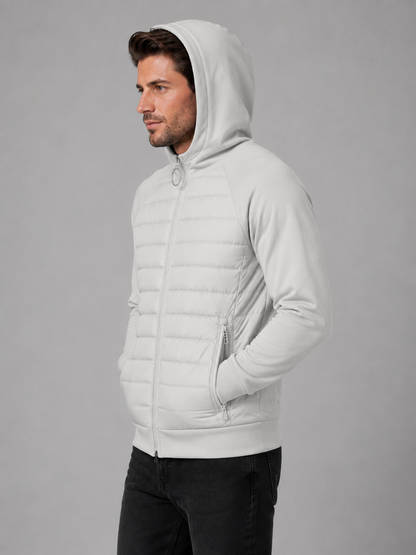 Ransom | Men's Jacket Hooded Quilted Lightweight Padded Warm Zip Contemporary Casual Everyday Autumn Winter Layering Versatile