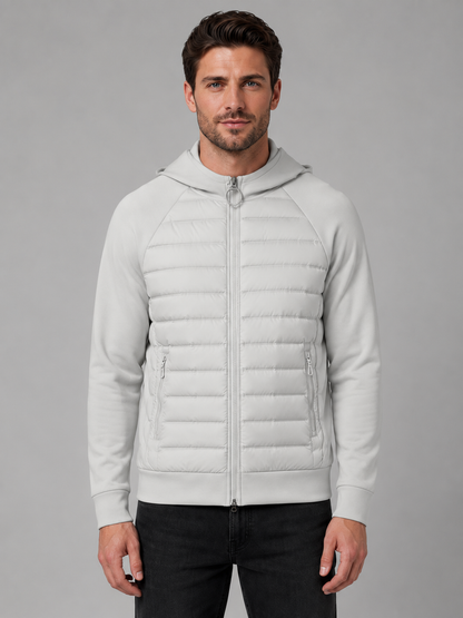 Ransom | Men's Jacket Hooded Quilted Lightweight Padded Warm Zip Contemporary Casual Everyday Autumn Winter Layering Versatile