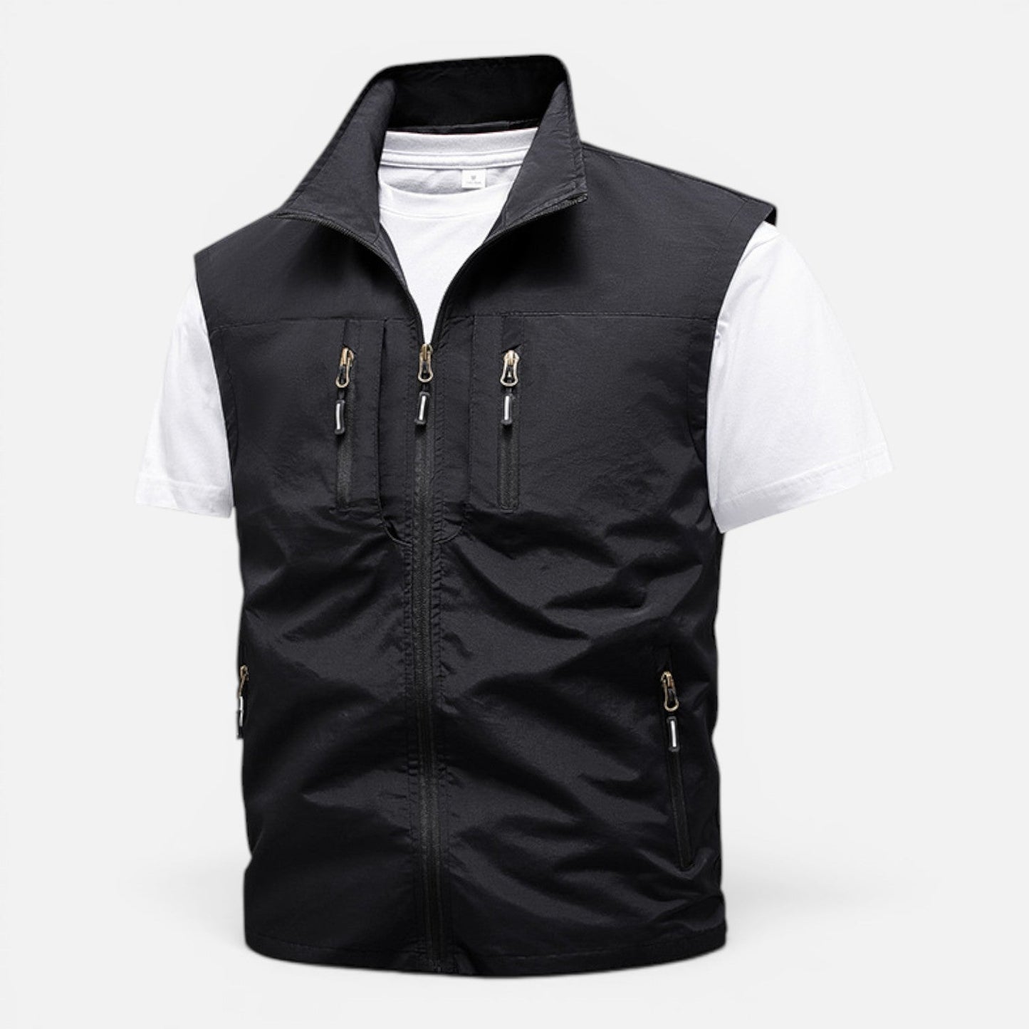 Nigel | Men's Gilet Lightweight Padded Breathable Mesh Lined Layering Zip Functional Casual Everyday Outdoor Versatile Comfort