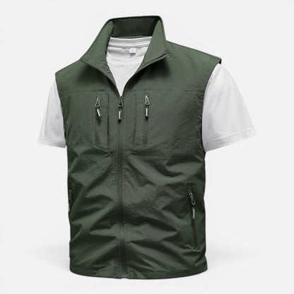 Nigel | Men's Gilet Lightweight Padded Breathable Mesh Lined Layering Zip Functional Casual Everyday Outdoor Versatile Comfort