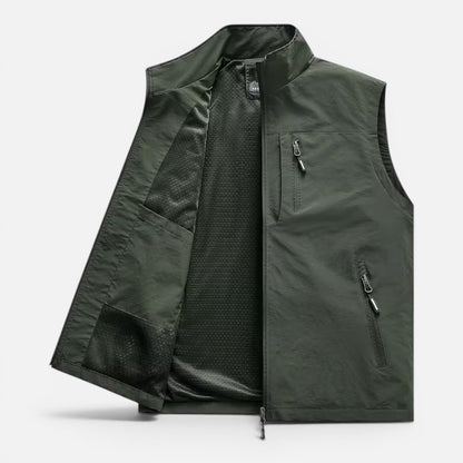 Nigel | Men's Gilet Lightweight Padded Breathable Mesh Lined Layering Zip Functional Casual Everyday Outdoor Versatile Comfort