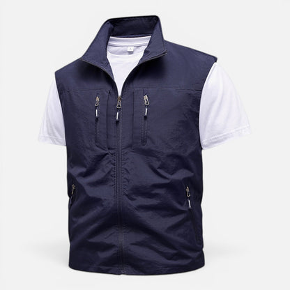 Nigel | Men's Gilet Lightweight Padded Breathable Mesh Lined Layering Zip Functional Casual Everyday Outdoor Versatile Comfort