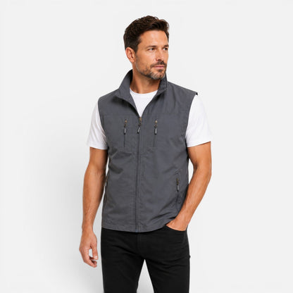 Nigel | Men's Gilet Lightweight Padded Breathable Mesh Lined Layering Zip Functional Casual Everyday Outdoor Versatile Comfort