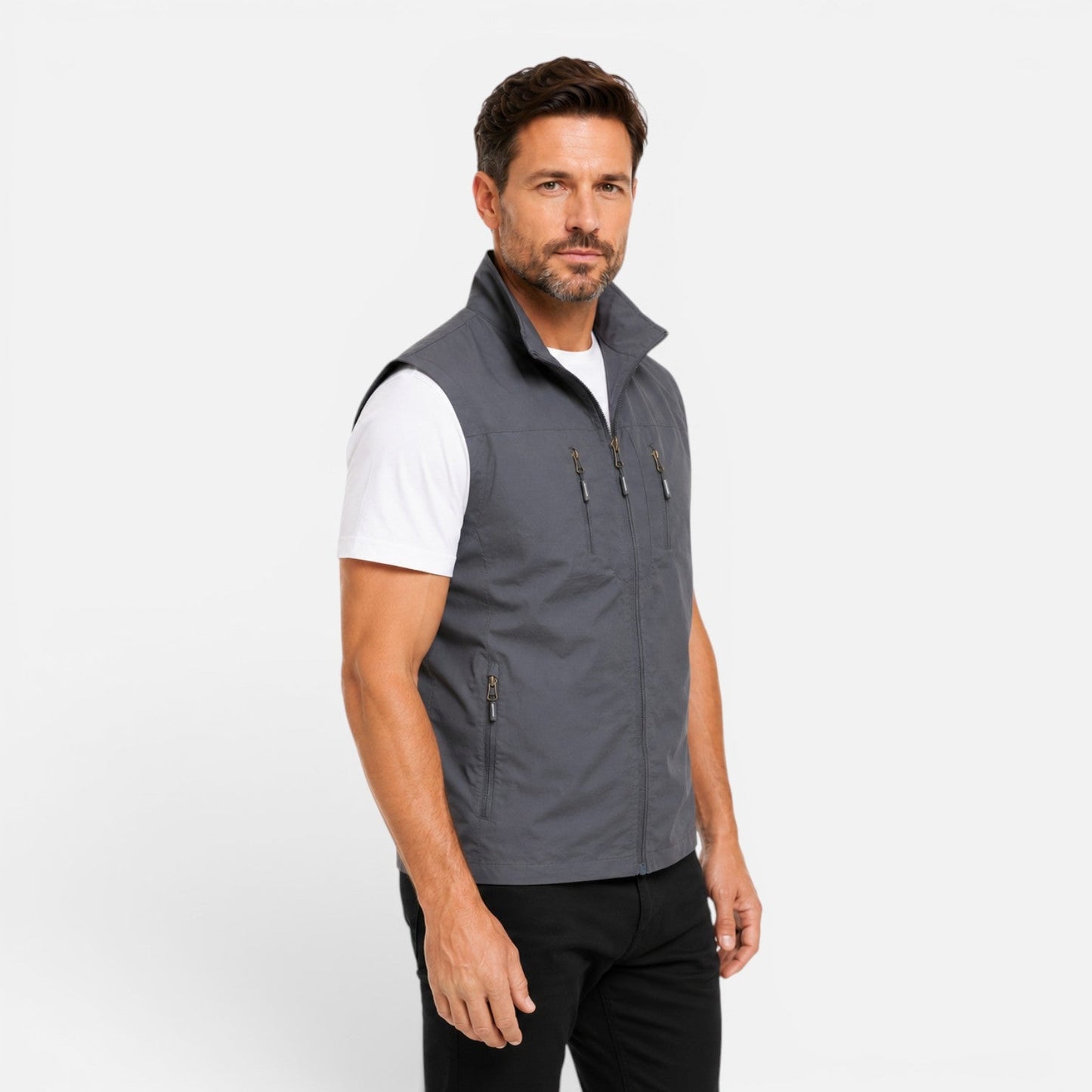Nigel | Men's Gilet Lightweight Padded Breathable Mesh Lined Layering Zip Functional Casual Everyday Outdoor Versatile Comfort