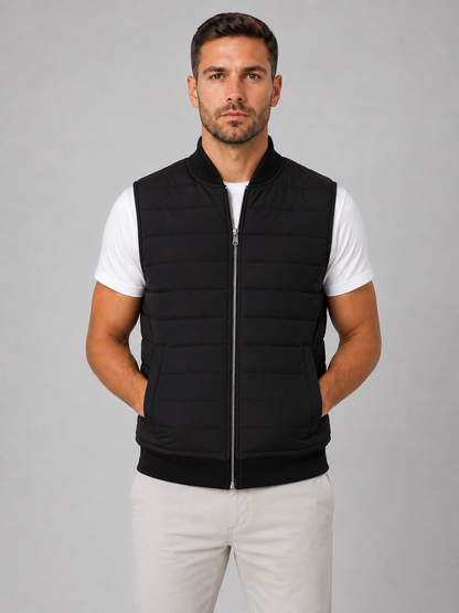 Horace | Men's Gilet Bodywarmer Lightweight Quilted Padded Sleeveless Warm Zip Layering Casual Everyday Outdoor Versatile Comfort