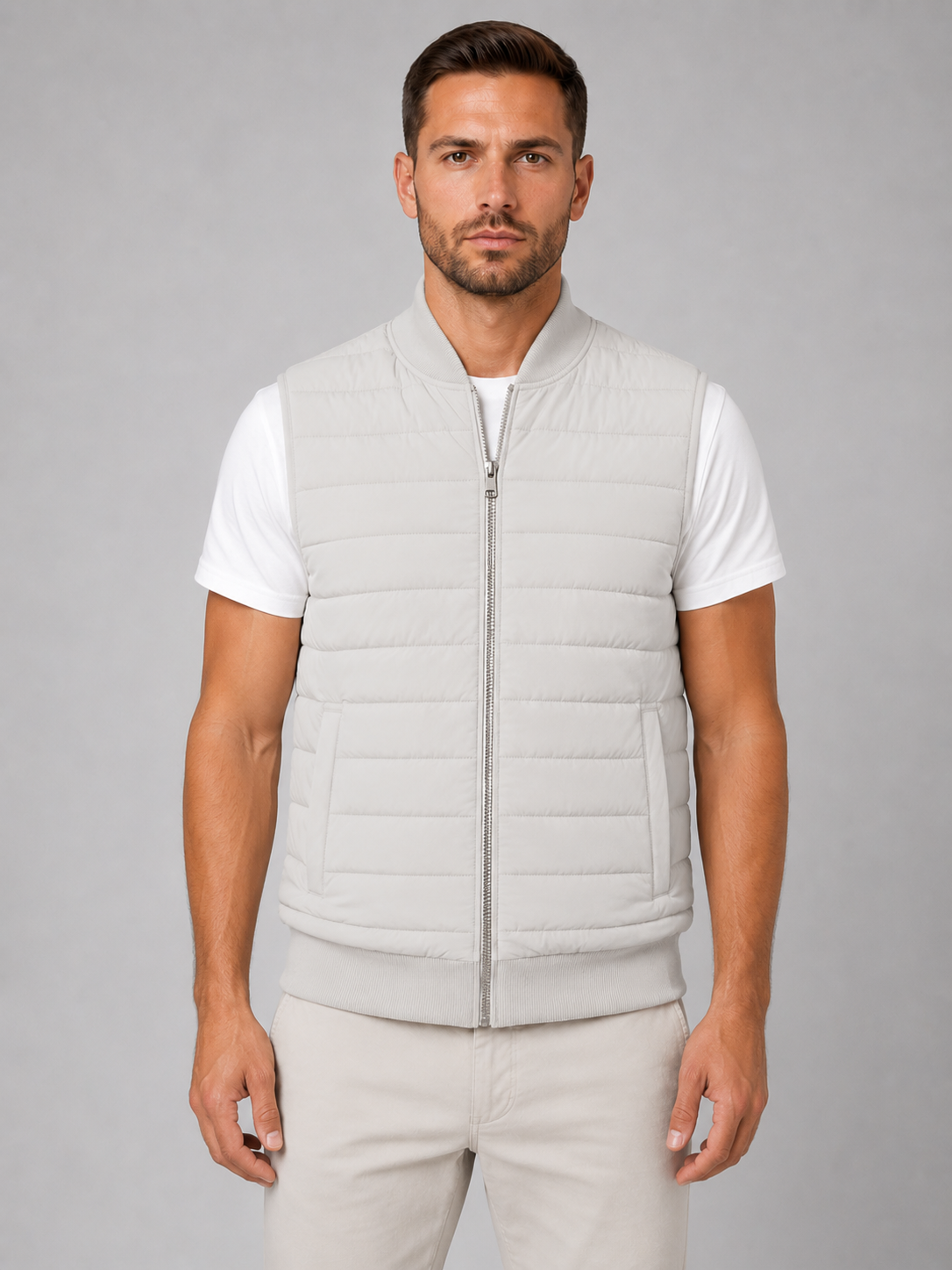 Horace | Men's Gilet Bodywarmer Lightweight Quilted Padded Sleeveless Warm Zip Layering Casual Everyday Outdoor Versatile Comfort