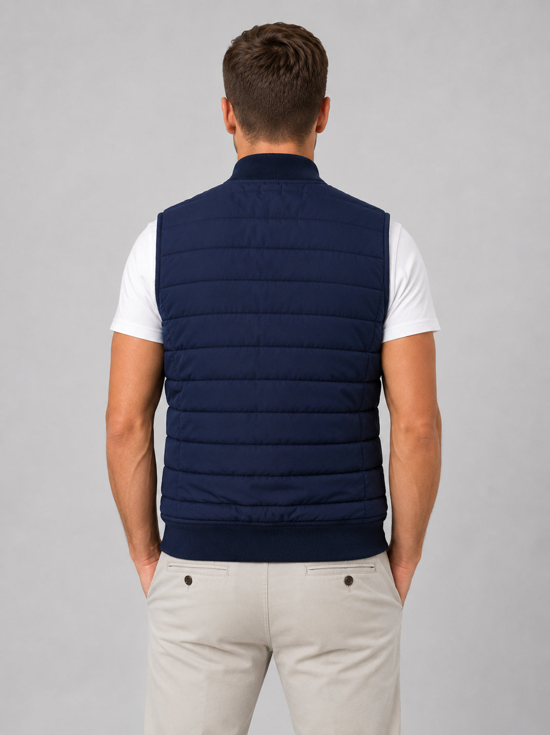 Horace | Men's Gilet Bodywarmer Lightweight Quilted Padded Sleeveless Warm Zip Layering Casual Everyday Outdoor Versatile Comfort