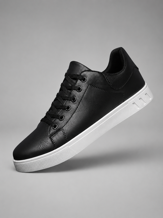 Sheldon | Men's Trainers Smart Casual Leather Lace-Up Cushioned Comfort Everyday Walking Versatile Clean Refined Modern Sneakers