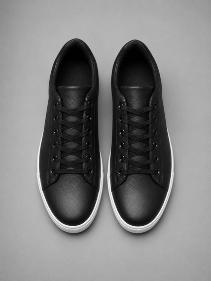 Sheldon | Men's Trainers Smart Casual Leather Lace-Up Cushioned Comfort Everyday Walking Versatile Clean Refined Modern Sneakers