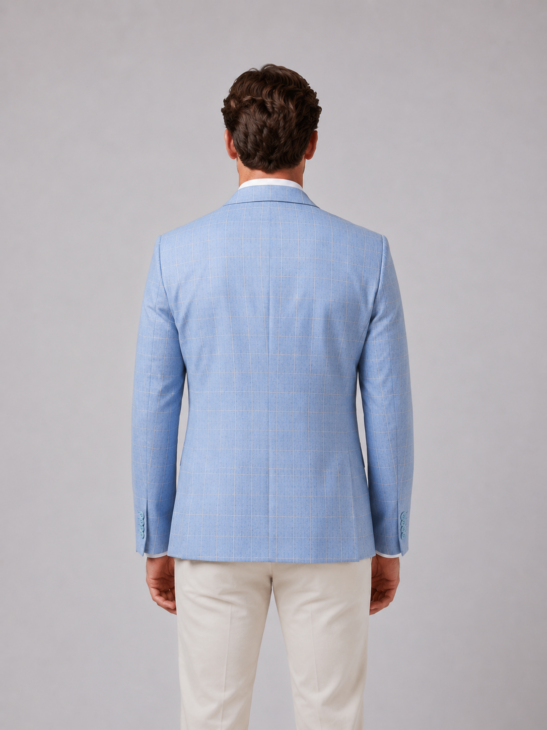 Ulysses | Men's Blazer Windowpane Tailored Structured Lightweight Smart Formal Occasion Business Wedding Refined Layering