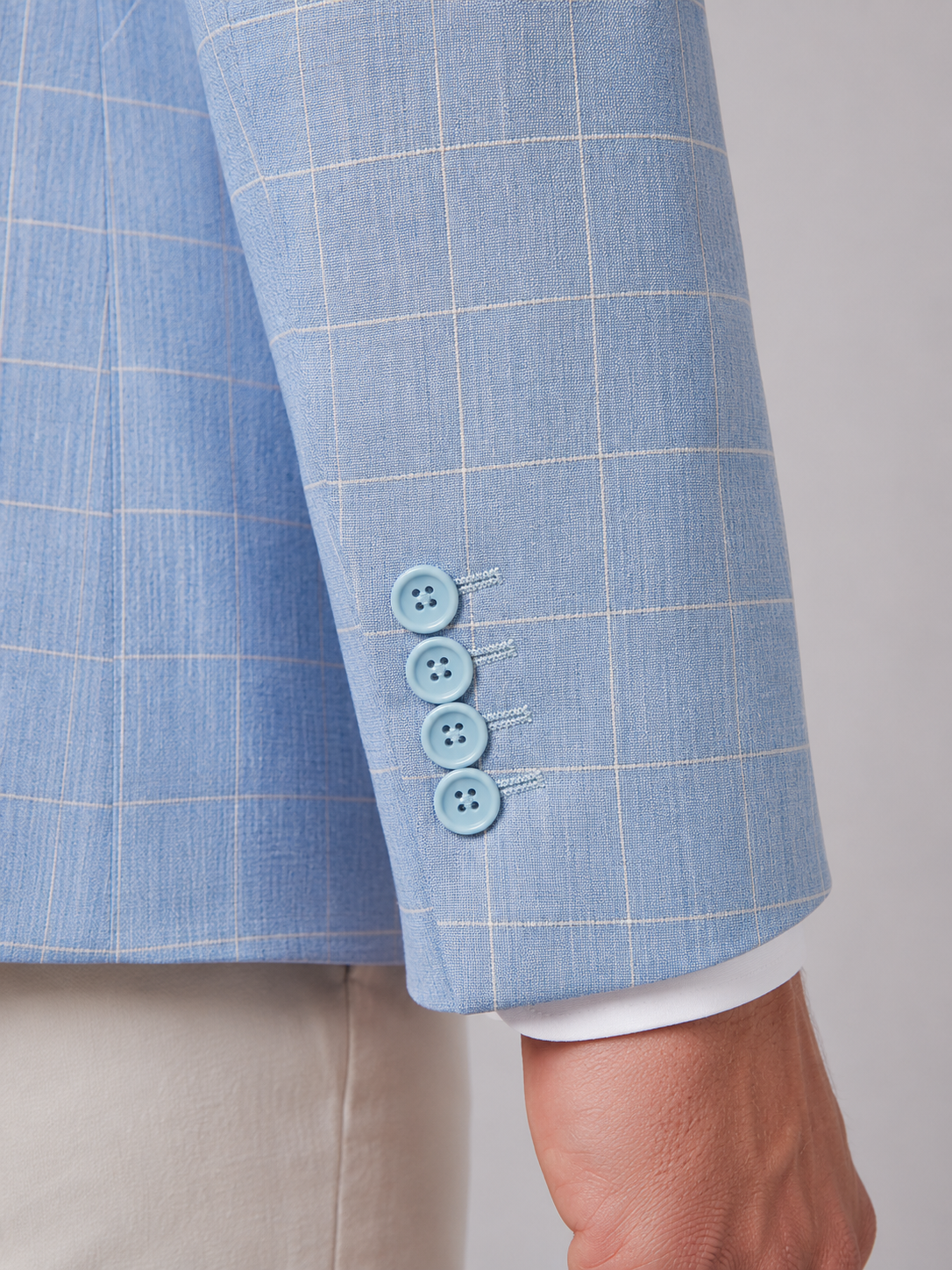 Ulysses | Men's Blazer Windowpane Tailored Structured Lightweight Smart Formal Occasion Business Wedding Refined Layering